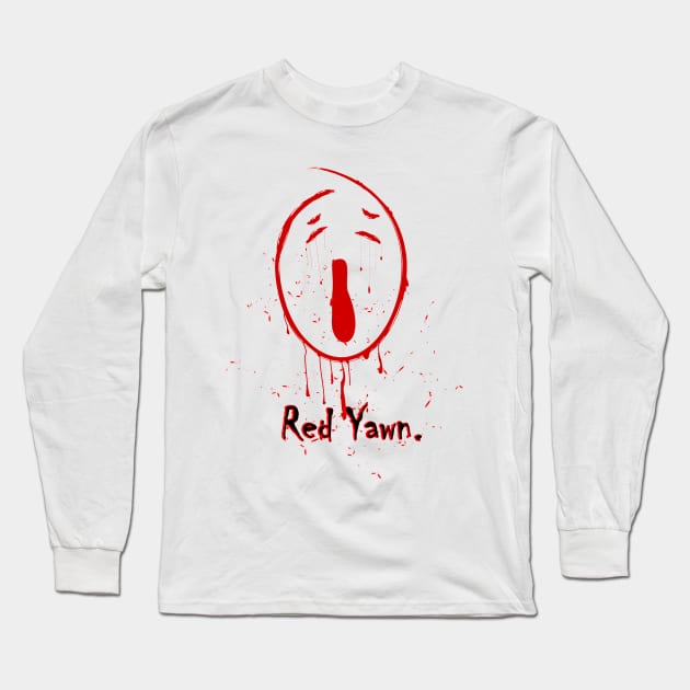 Red Yawn Long Sleeve T-Shirt by KEISIEN